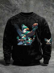 Men's Football Fans Lovers Gameday Casual Crew Neck Sweatshirt