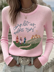 Women's Christmas Jesus Nativity Tops