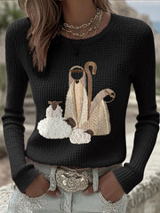 Women's Christmas Jesus Nativity Tops