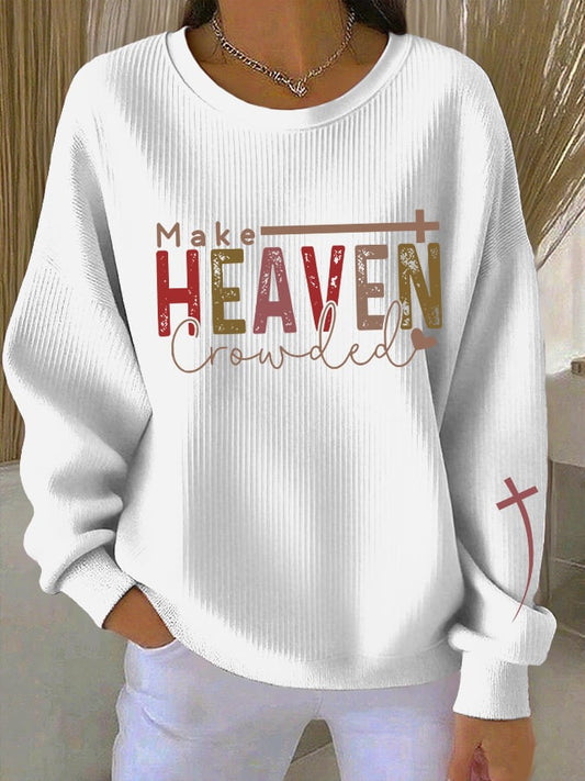 Women'S Casual Faith Print Sweatshirt