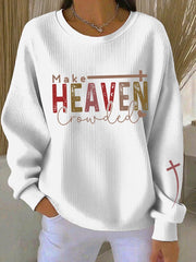 Women'S Casual Faith Print Sweatshirt