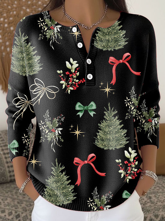 Women's Christmas Print Casual Tops