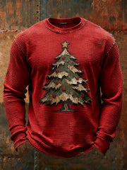 Men's Christmas Waffle Casual T-Shirt