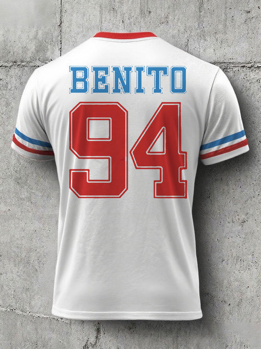 Men's Bunny Football Music Lover Printed T-shirt