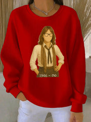 Women's The Best Actor Ribbed Round-Neck Sweatshirt