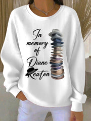 Women's In Memory Of Diane Ribbed Round-Neck Sweatshirt