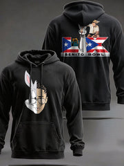 Unisex Bunny Football Music Lover Printed Hoodie