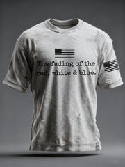 Men's The Fading Of The Red White And Blue Printed T-Shirt