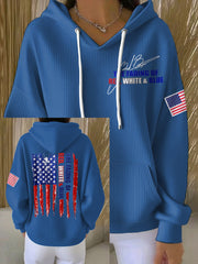 Women's The Fading of the Red White and Blue Print Hoodie