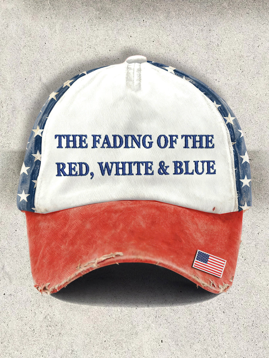 Unisex Resort The Fading of the Red White and Blue  Design Print Cap