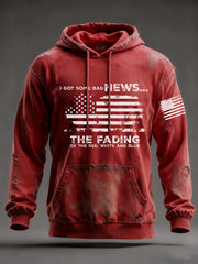 Men's I Got Some Bad News The Fading Of The Red White And Blue Printed Hoodie