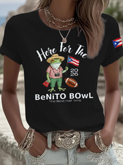 Women's Here For The Benito Bowl  Iron On Short Sleeve T-Shirt