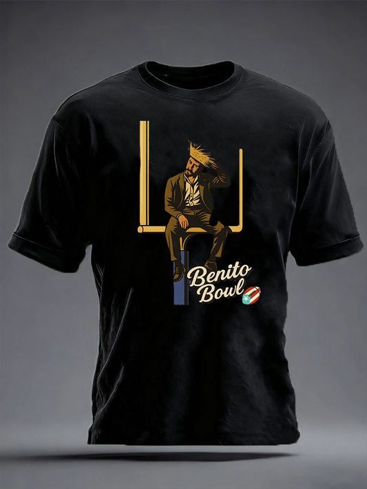 Men's Benito Bowl imitation cotton short-sleeved T-shirt