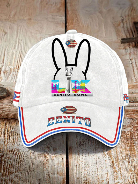 Unisex Bunny Football Music Lover Printed Hat