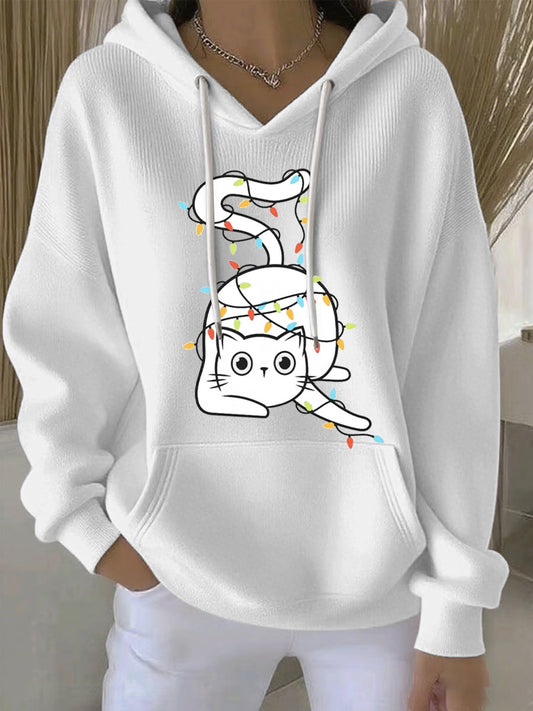 Women's Christmas Print Casual Hoodie