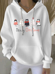 Women's Christmas Print Casual Hoodie