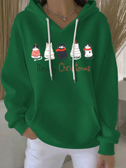 Women's Christmas Print Casual Hoodie