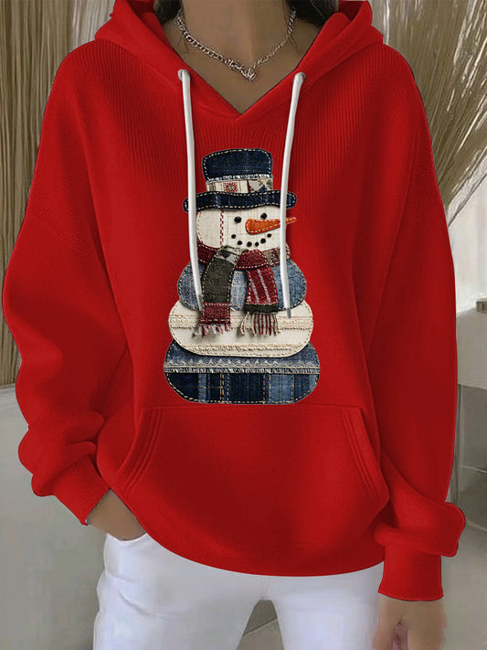Women's Christmas Print Casual Hoodie