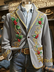 Men's Christmas Art Printed Jacket