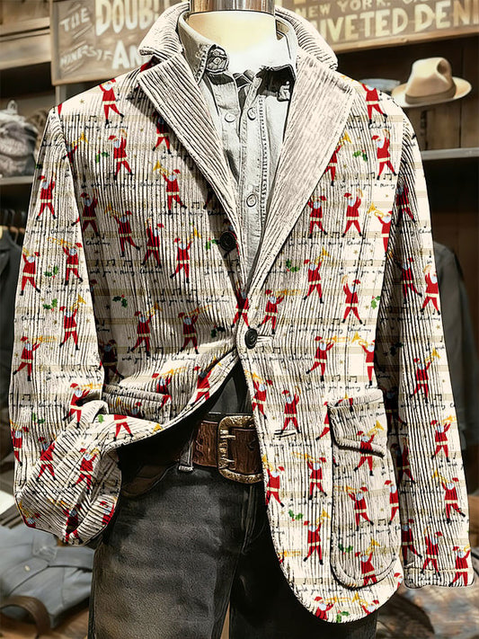 Men's Christmas Art Printed Jacket