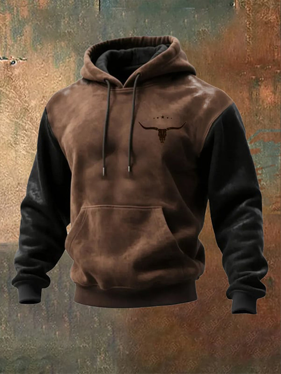 Men's Western Style Hooded Sweatshirt