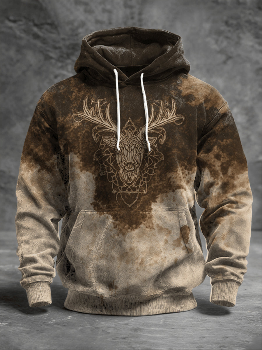 Men's Western Style Hooded Sweatshirt