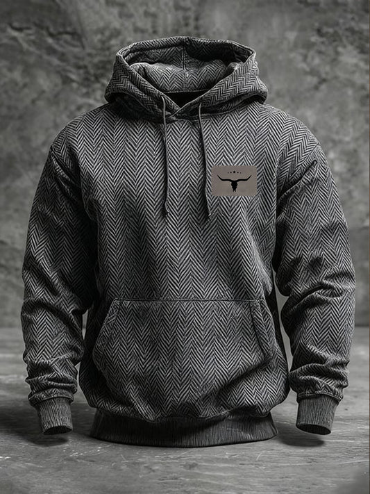 Men's Western Style Hooded Sweatshirt
