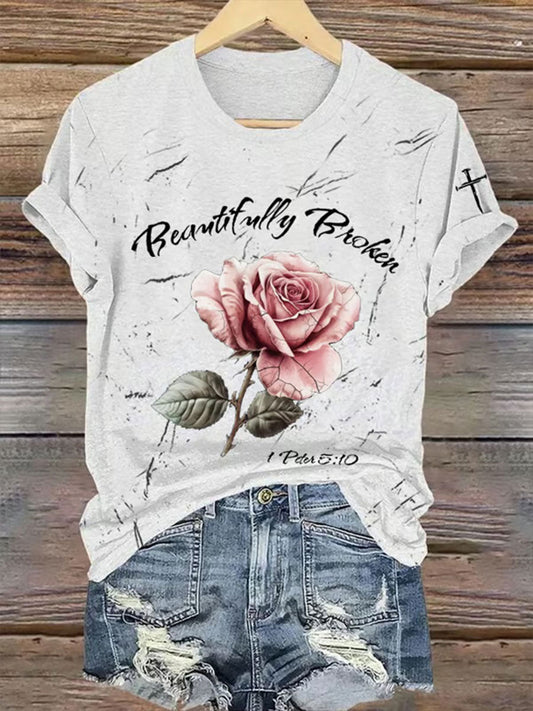 Women's Country Music Print Casual T-shirt