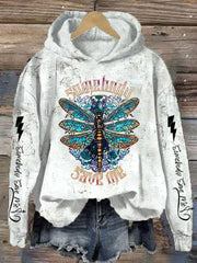 Women's Somebody Save Me Printed Casual Hoodie