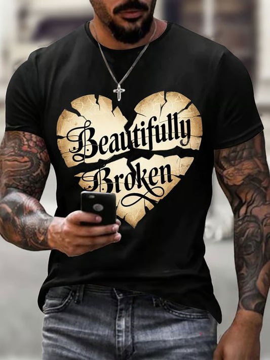 Men's Country Music Print Casual T-Shirt