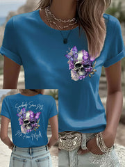 Women's Country Music Print Casual T-shirt