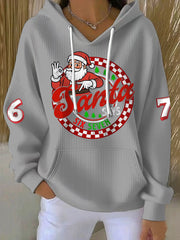 Women's Funny 67 Six Seven Meme Christmas Print Hoodie