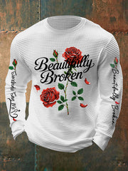 Men's Country Music Waffle Print Casual T-Shirt