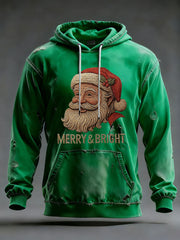 Men's Santa Claus Print Casual Hoodie