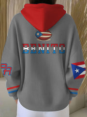 Women's Bunny Football Music Lover Printed Hoodie